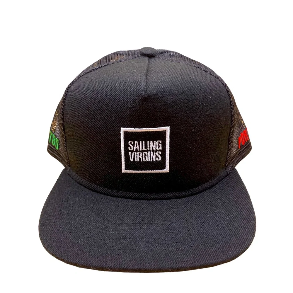 SAILING VIRGINS SNAPBACK FLAT BRIM MESH STREETWEAR HAT - Picture 1 of 4